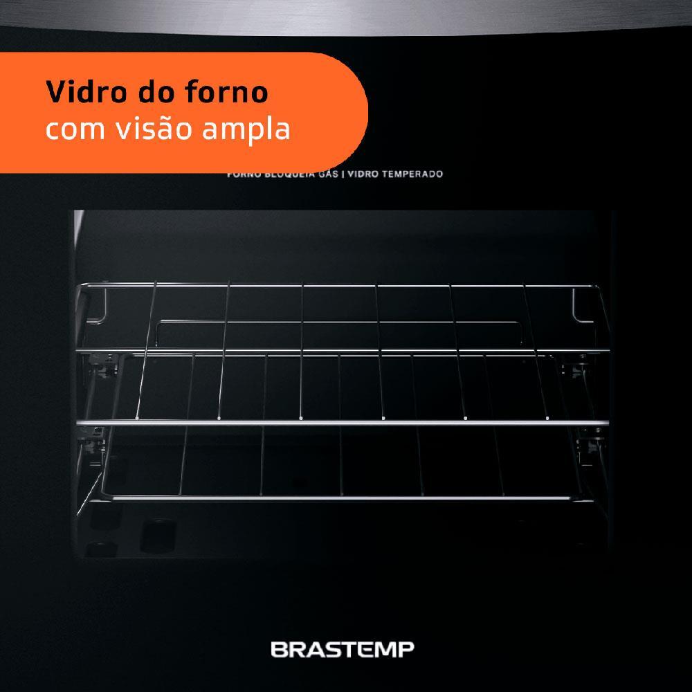 Fogão Brastemp 4 Bocas BFO4EBB com Mesa de Inox, Dupla Chama e Grades Individuais Bivolt – Branco - 8