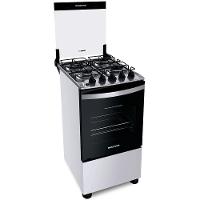 Fogão Brastemp 4 Bocas BFO4EBB com Mesa de Inox, Dupla Chama e Grades Individuais Bivolt – Branco - 1