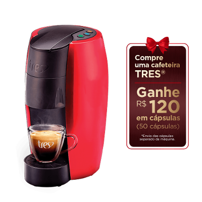 Cafeteira Espresso LOV Premium Vermelha Metalizada Automática - TRES 3 Corações