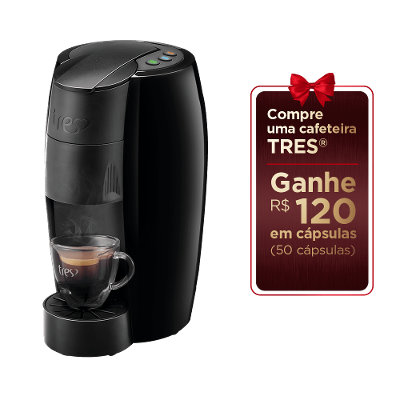 Cafeteira Espresso LOV Preta Automática - TRES 3 Corações