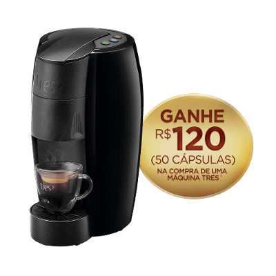 Cafeteira Espresso LOV Preta Automática - TRES 3 Corações