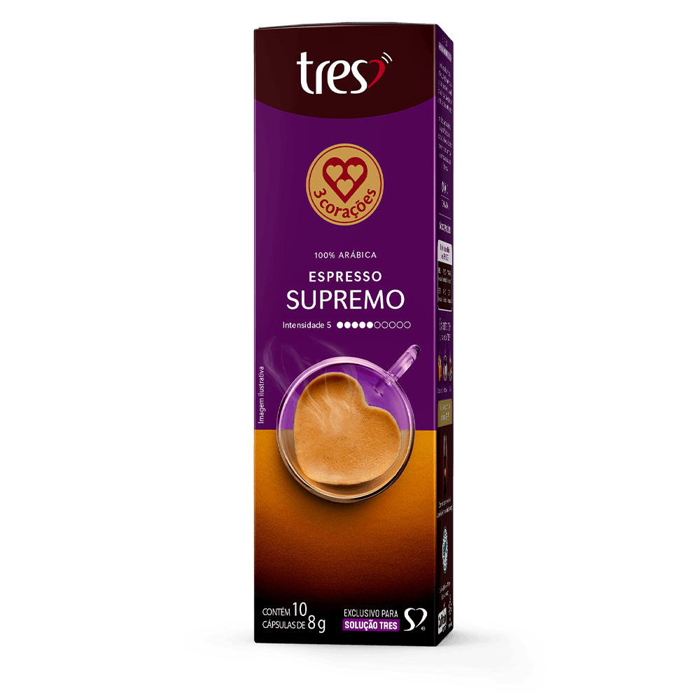 Cápsula de Café Espresso Supremo TRES 3 Corações - 2