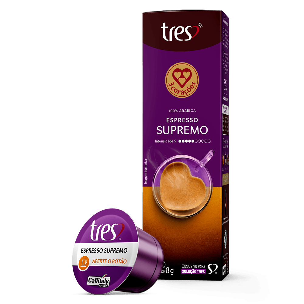 Cápsula de Café Espresso Supremo TRES 3 Corações - 1