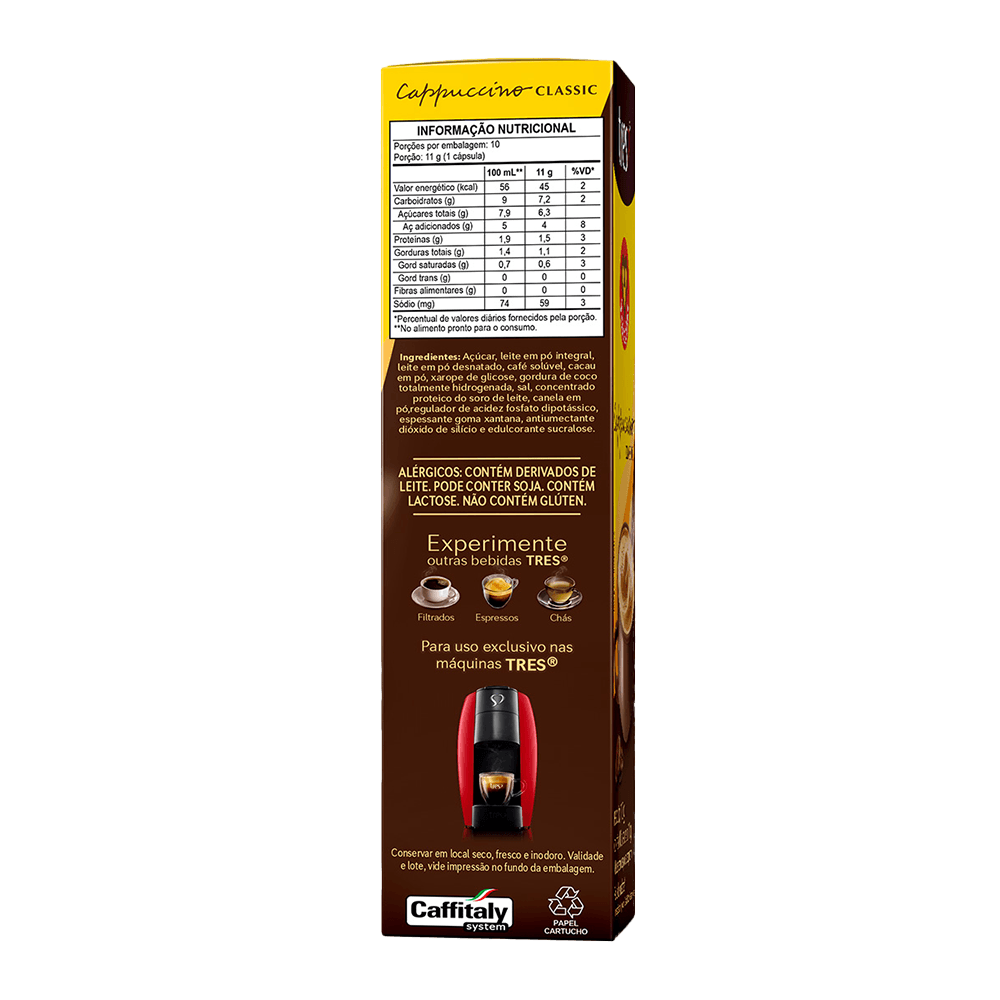 Cápsula de Cappuccino Classic TRES 3 Corações - 3