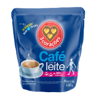 Café com Leite 3 Corações com Cálcio Refil 100g - 1