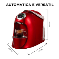 Cafeteira Espresso Versa Vermelha Automática - TRES 3 Corações