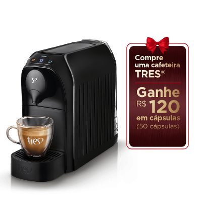 Cafeteira Espresso Passione Preta Automática - TRES 3 Corações