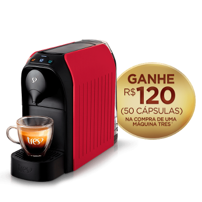Cafeteira Espresso Passione Vermelha Automática - TRES 3 Corações