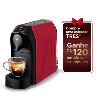 Cafeteira Espresso Passione Vermelha Automática - TRES 3 Corações