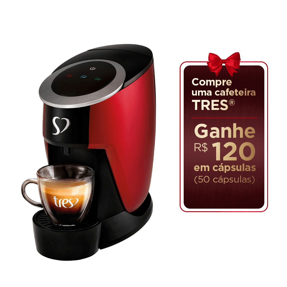 Cafeteira Espresso Touch Vermelha Automática - TRES 3 Corações - 1