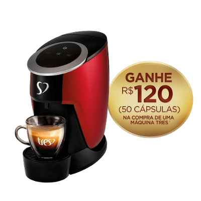 Cafeteira Espresso Touch Vermelha Automática - TRES 3 Corações