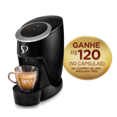 Cafeteira Espresso Touch Preta Automática - TRES 3 Corações
