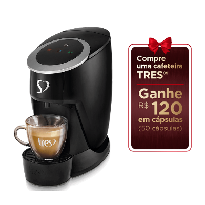 Cafeteira Espresso Touch Preta Automática - TRES 3 Corações
