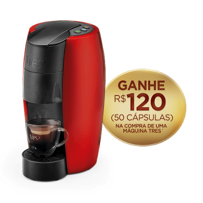 Cafeteira Espresso LOV Vermelha Automática - TRES 3 Corações