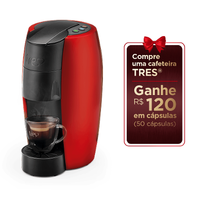 Cafeteira Espresso LOV Vermelha Automática - TRES 3 Corações