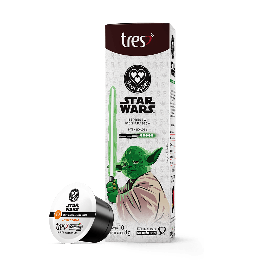Cápsula de Café Espresso Star Wars™ Mestre Yoda TRES 3 Corações - 1