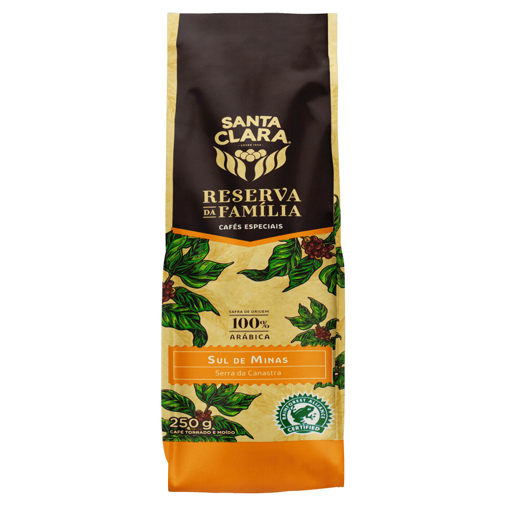 Café Torrado e Moído Sul de Minas Santa Clara Reserva da Família Pacote 250g - 1