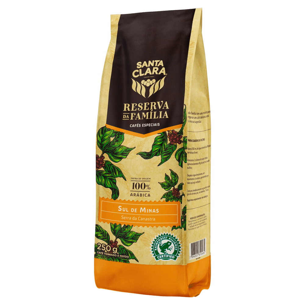 Café Torrado e Moído Sul de Minas Santa Clara Reserva da Família Pacote 250g - 2