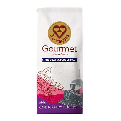 Café Torrado e Moído Mogiana Paulista Gourmet 3 Corações Pacote 250g