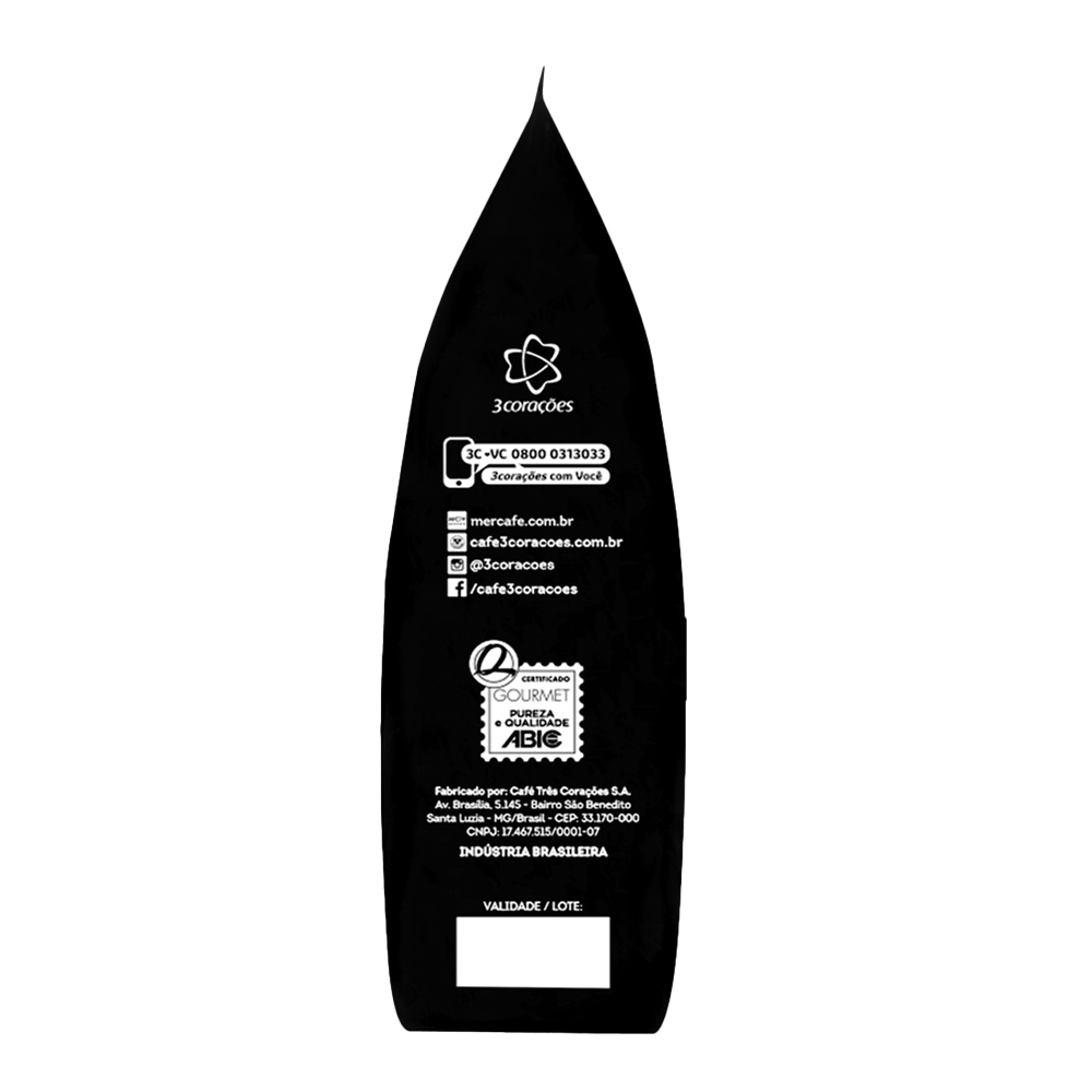 Café Torrado e Moído Dark Roast Gourmet 3 Corações Pacote 250g - 2