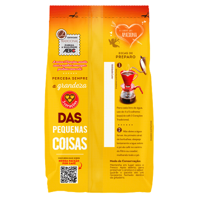 Café Torrado e Moído 3 Corações Tradicional Pacote 500g