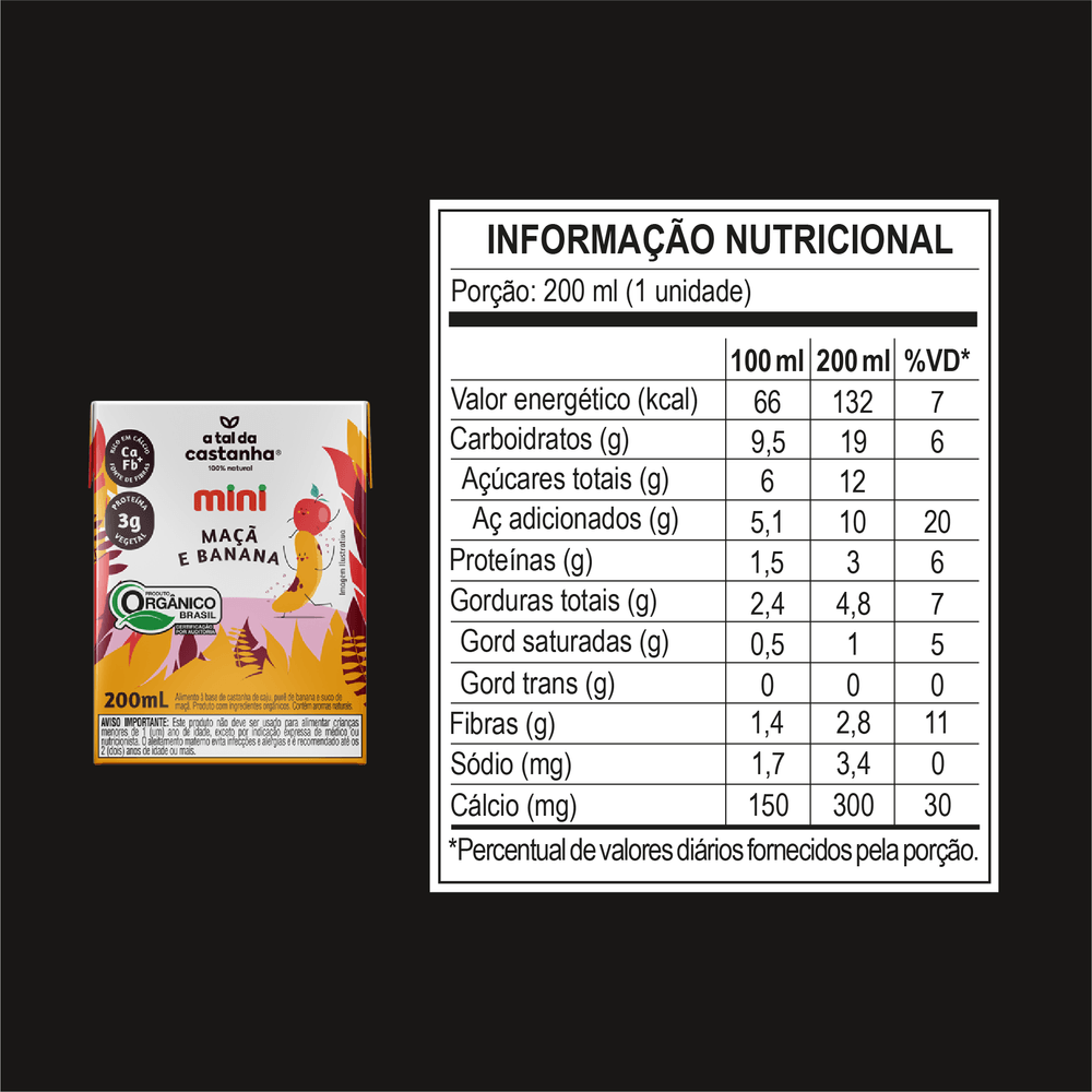 Mini Maçã e Banana 200 ml - A Tal da Castanha - 2