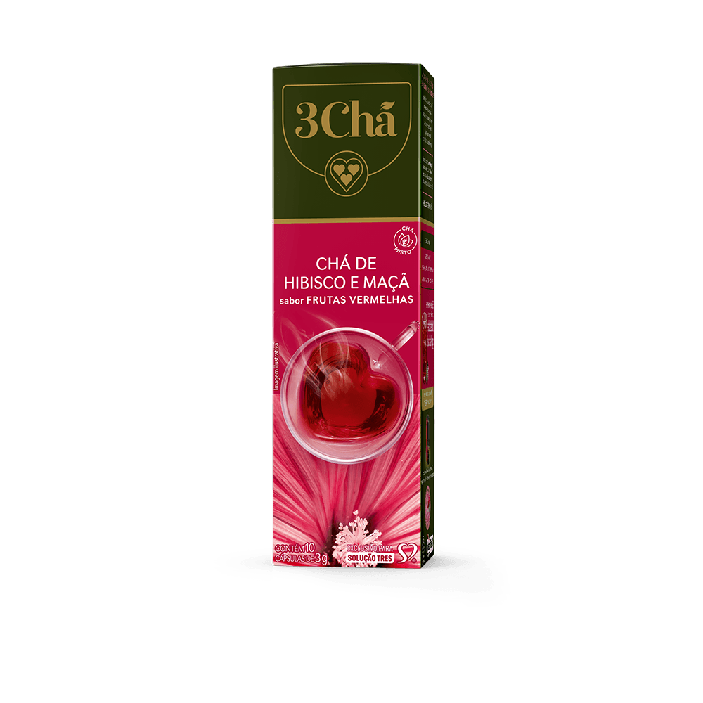 Cápsula de Chá Hibisco e Maçã TRES 3Chá - 6