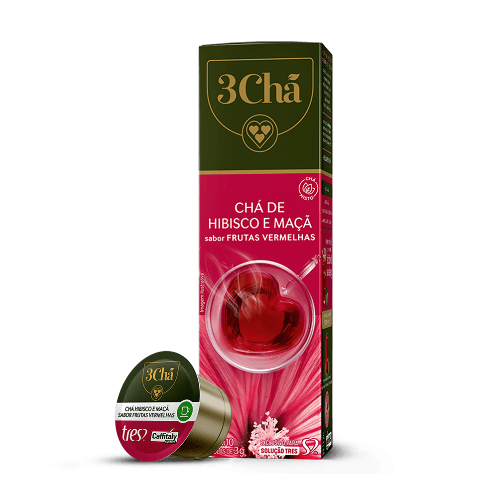 Cápsula de Chá Hibisco e Maçã TRES 3Chá - 1