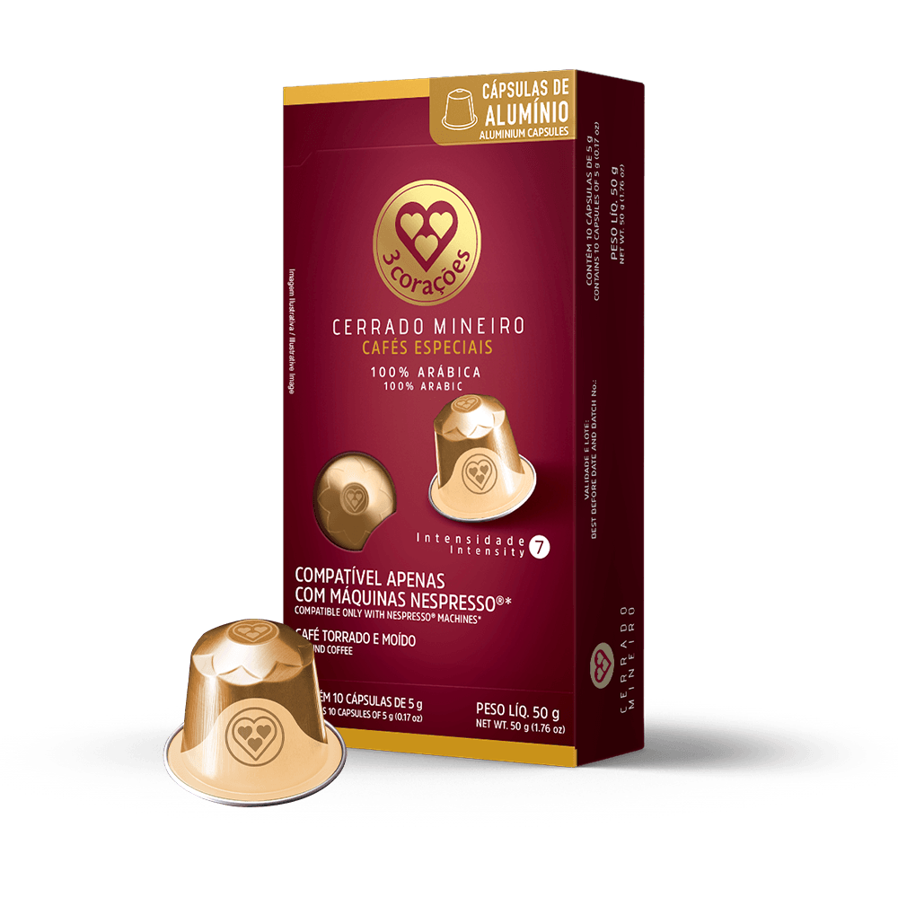 Cápsula de Café Compatíveis Nespresso® Cerrado Mineiro 3 Corações - 1