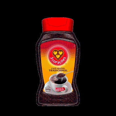 Café Solúvel Granulado 3 Corações Tradicional Vidro 200g