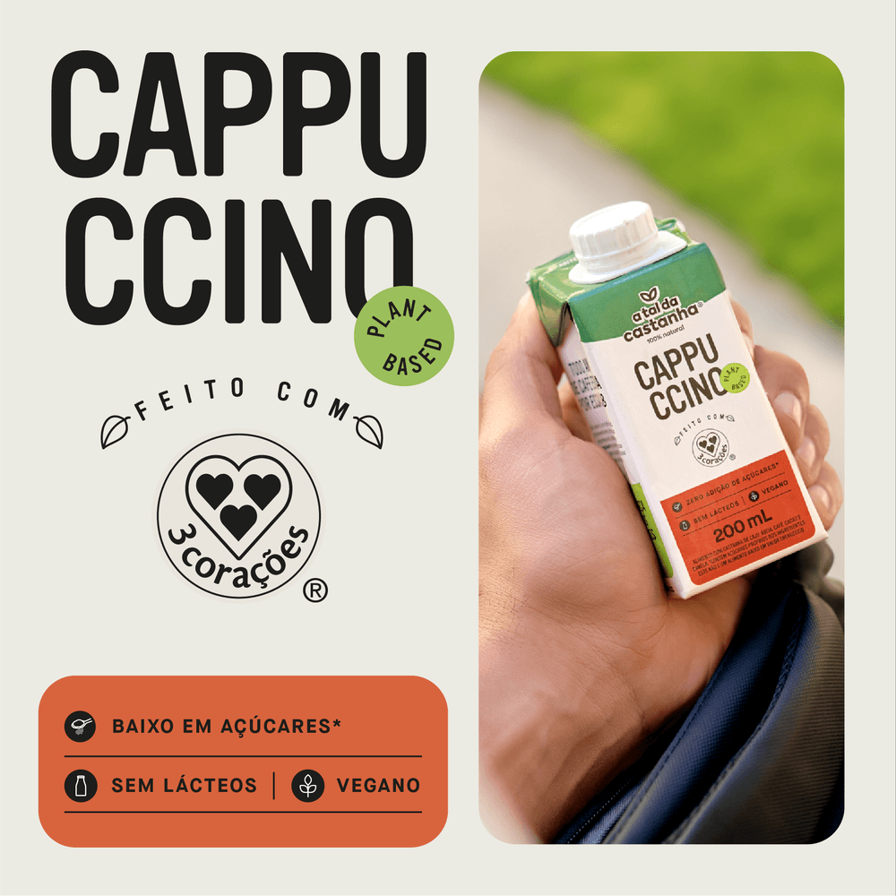 Bebida Cappuccino A Tal da Castanha e 3 Corações - 3