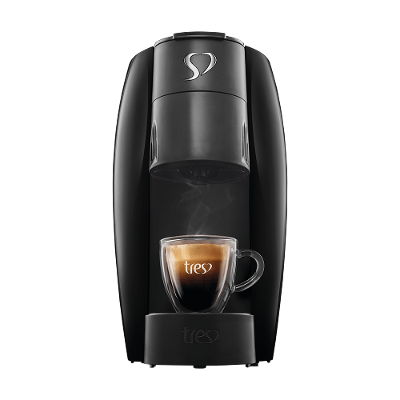 Cafeteira Espresso LOV Preta Automática Logo Cromado - TRES 3 Corações