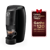 Cafeteira Espresso LOV Preta Automática Logo Cromado - TRES 3 Corações - 1