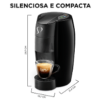 Cafeteira Espresso LOV Preta Automática Logo Cromado - TRES 3 Corações - 5