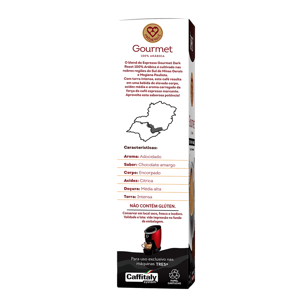 Cápsula de Café Espresso Gourmet Dark Roast TRES 3 Corações - 2