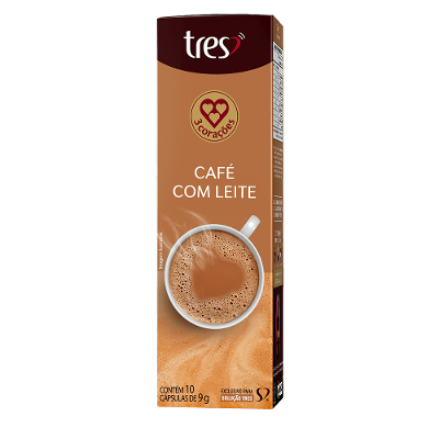 Cápsula de Café com Leite TRES 3 Corações