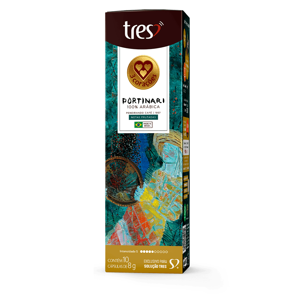 Cápsula de Café Espresso Portinari Peneirando Café TRES 3 Corações - 2