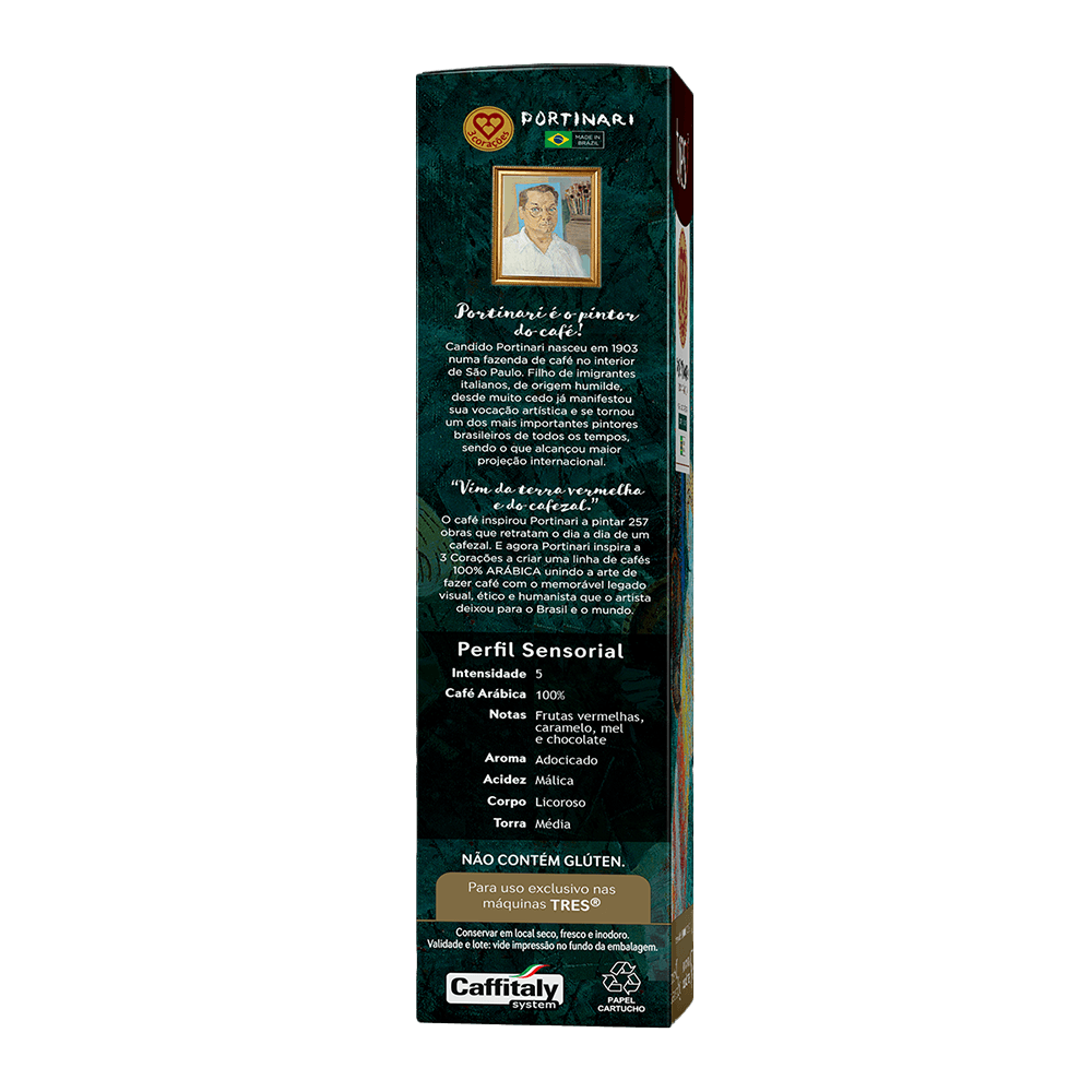Cápsula de Café Espresso Portinari Peneirando Café TRES 3 Corações - 3