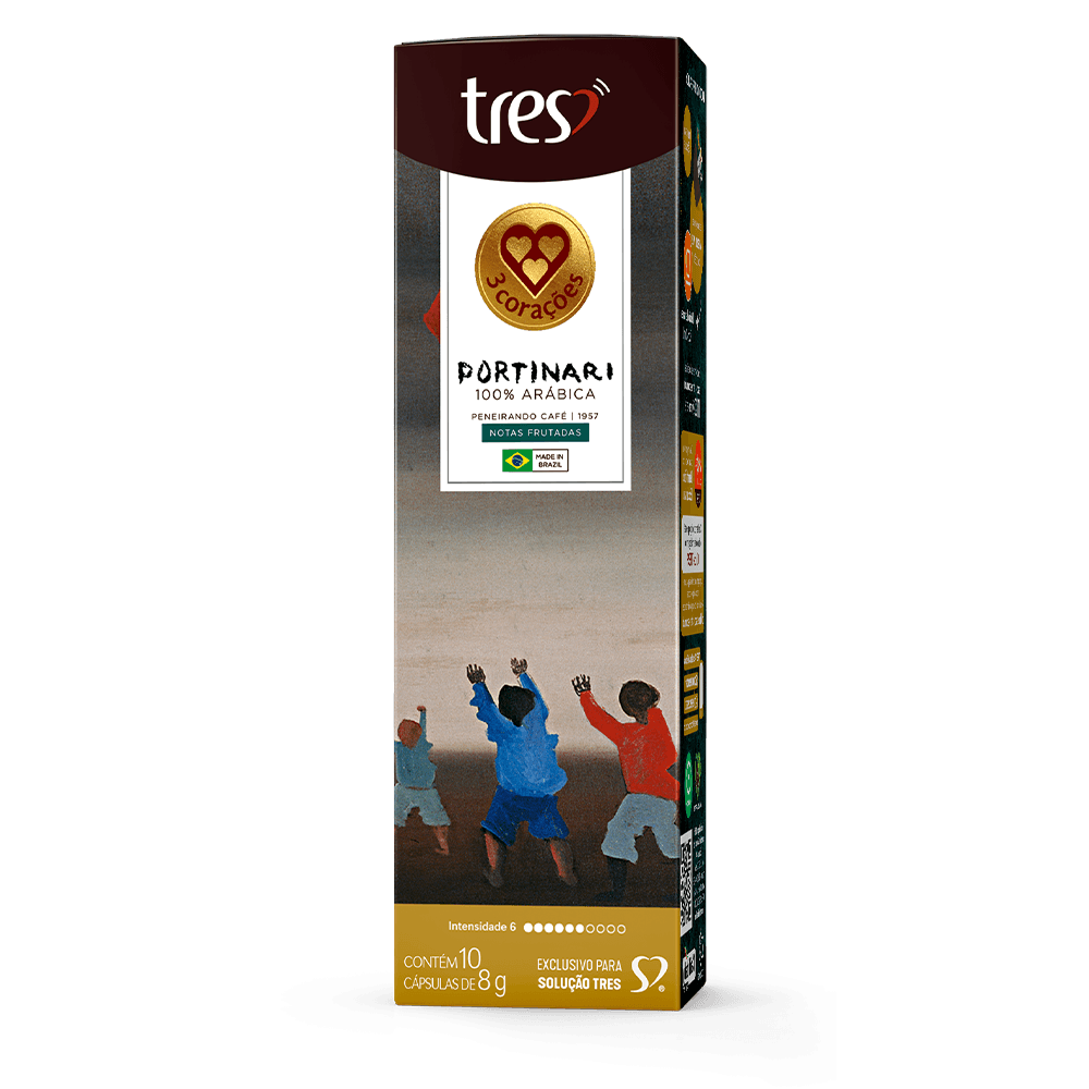 Cápsula de Café Espresso Portinari Meninos Soltando Pipa TRES 3 Corações - 2