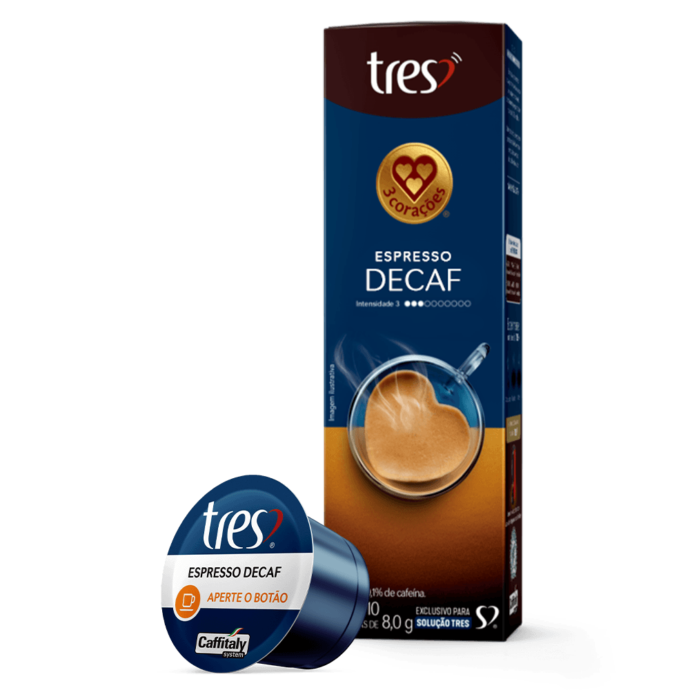 Cápsula de Café Espresso Descafeinado TRES 3 Corações - 1
