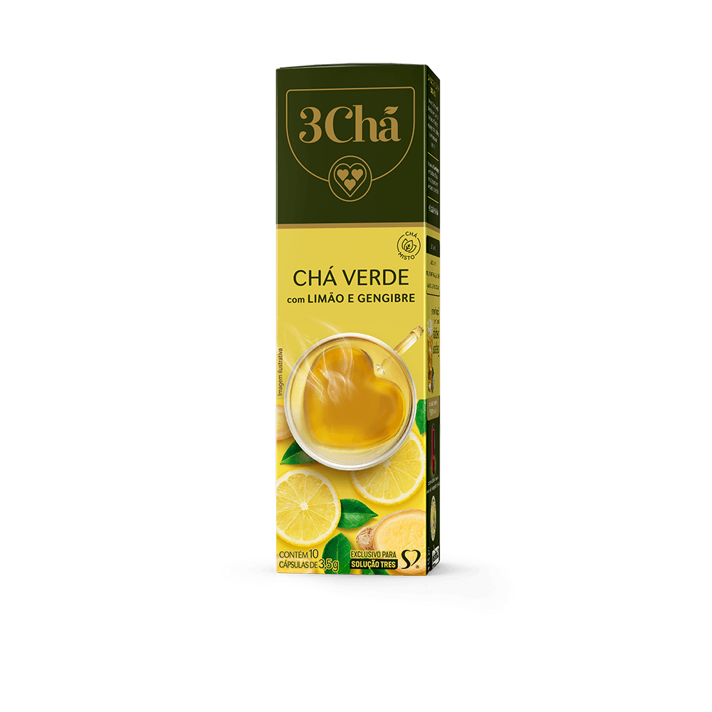 Cápsula de Chá Verde com Limão e Gengibre TRES 3Chá - 2