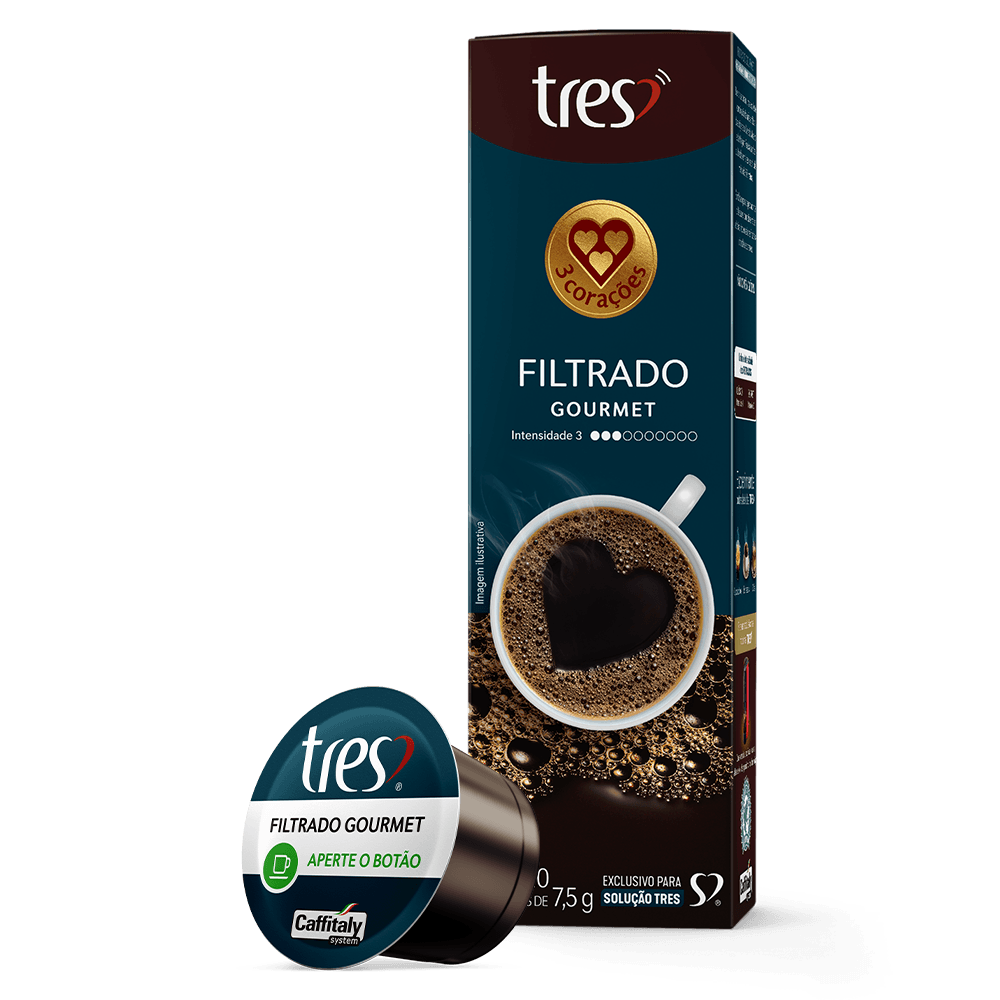 Cápsula de Café Filtrado Gourmet TRES 3 Corações - 1