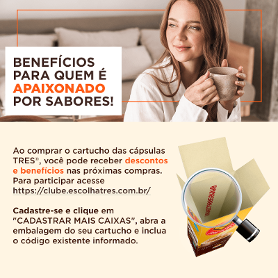 Cápsula de Café Espresso TRES Reserva da Família Mogiana Paulista Santa Clara