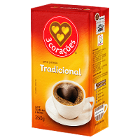 Café Torrado e Moído 3 Corações Tradicional a Vácuo 250g - 2