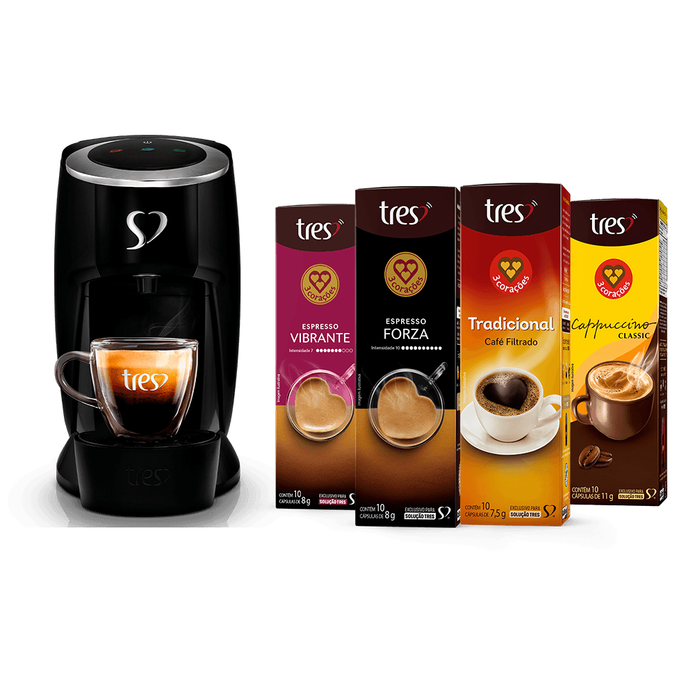 Kit Máquina Touch Preta 110V + 40 Cápsulas - 1
