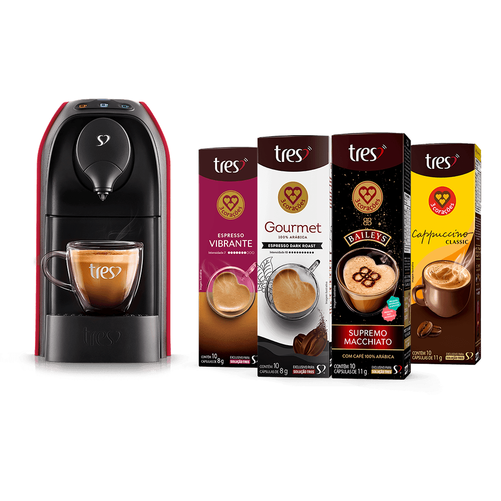Kit Máquina Passione Vermelha  220V + 40 Cápsulas - 1