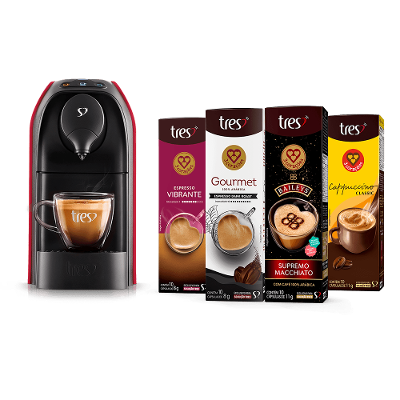 Kit Máquina Passione Vermelha  220V + 40 Cápsulas