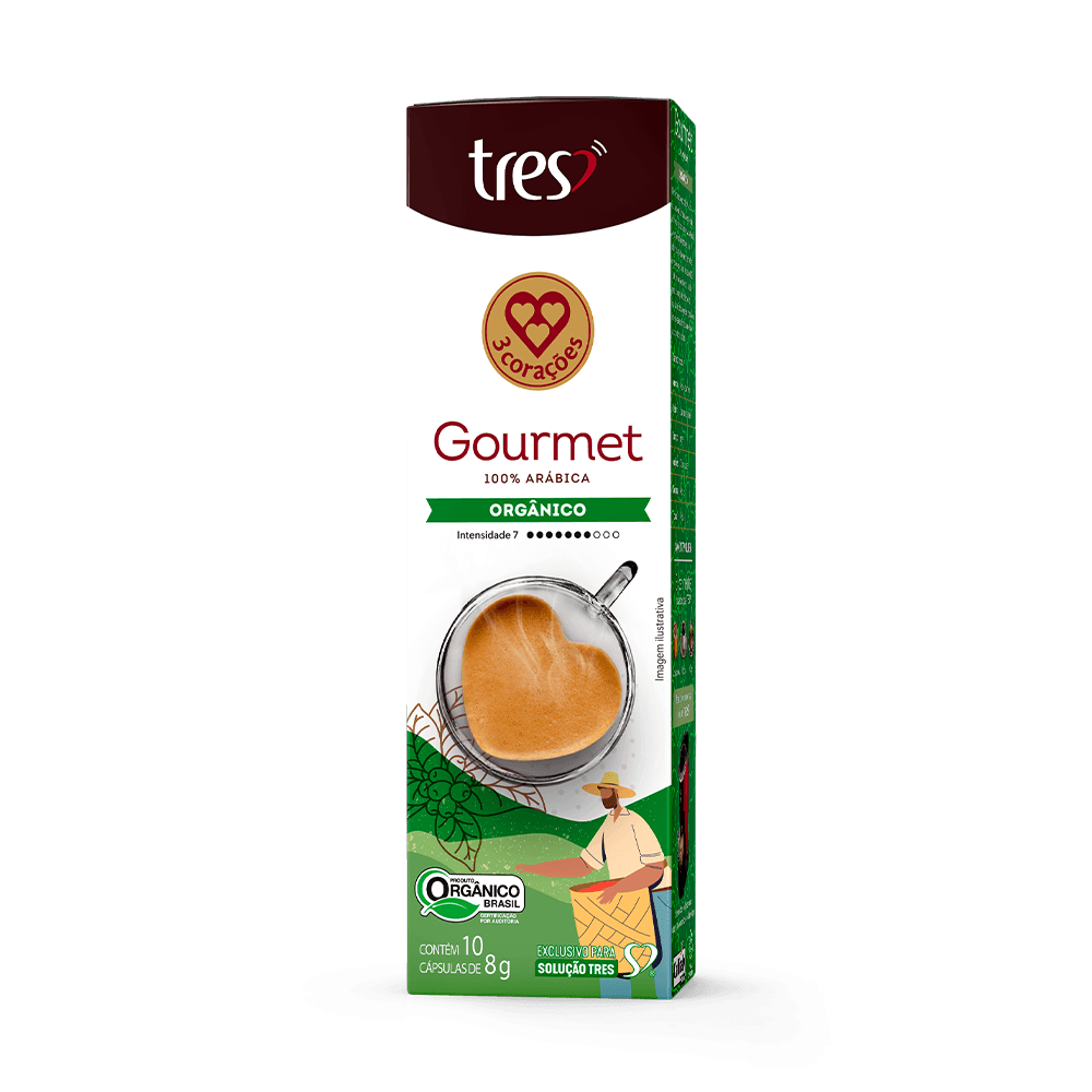 Cápsula de Café Espresso Gourmet Orgânico TRES 3 Corações - 2