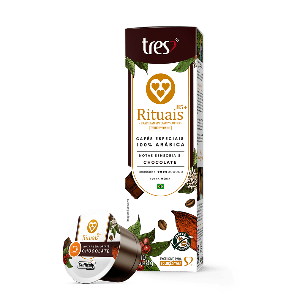 Cápsula de Café Espresso Rituais Chocolate TRES 3 Corações - 1