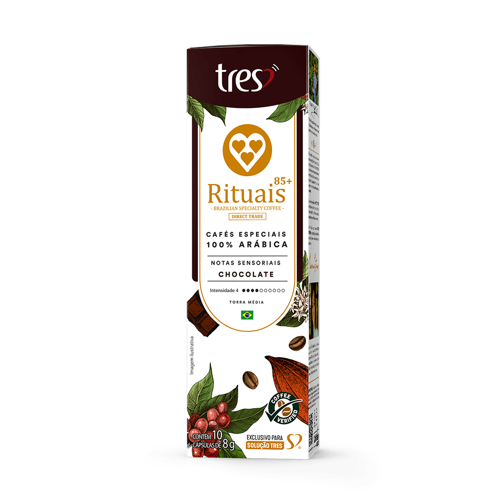 Cápsula de Café Espresso Rituais Chocolate TRES 3 Corações - 2